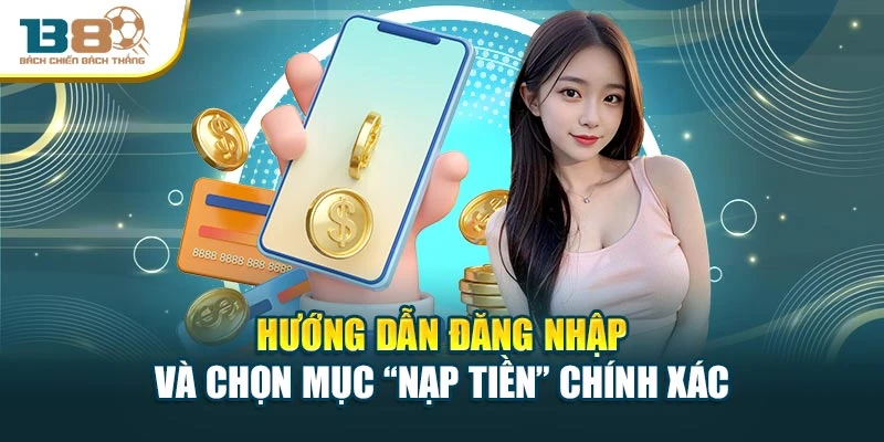Hướng dẫn đăng nhập và chọn mục “nạp tiền” chính xác